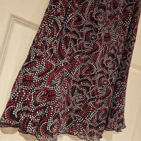 MB Collection black, red, and white polka dot skirt M - Picture 2 of 4